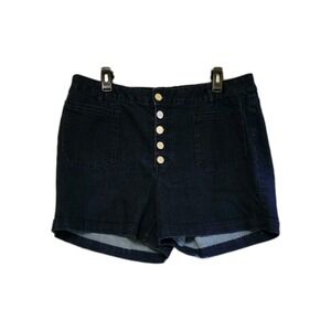 Women Cato Est. 1946 Denim Blue Shorts Chino Style 5 Button Fly